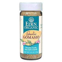 Eden Organic Garlic Gomasio, Sesame Seeds, Sea Salt & Garlic, 3.5-Ounce Shakers (Pack of 12)