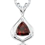 1.00Ct Trillion Cut Garnet Pendant in Sterling Silver