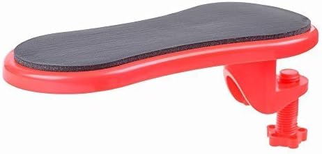 Home &amp; office Adjustable Computer Arm Support Mouse Pad Arm Wrist Rest Support Desk Attachable for Comfortable Computer Work (Red) by ThinkWind