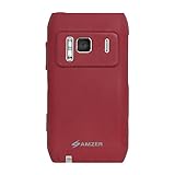 Amzer Silicone Skin Jelly Case for Nokia N8 - Maroon Red