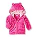 Noubeau Infant Baby Boys Girls Fleece Ears Hat Lined Hooded Zipper Up Jacket Coat Tops Outwear Overcoat Warm Fall Winte (Pink, 12-18 Months)