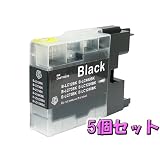 ≪5個セット≫ Brother　LC12BK (ブラック)互換インクカートリッジ