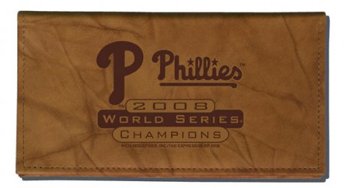 Philadelphia Phillies 2008 World Series Champions Embossed Checkbook Cover