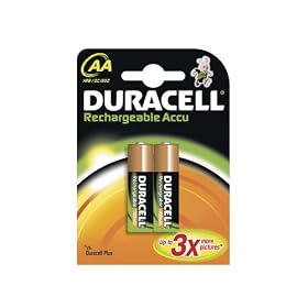 Duracell - 75070704 - Pile Rechargeable - AA x 2 - Accu