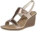 Anne Klein Sport Women's Eaden Fabric Wedge Sandal,Black,10 M US