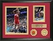 Lebron James 2008 NBA ALL STAR GAME USED BALL AND GOLD COIN PHOTO MINT