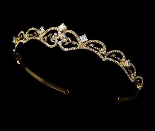 Gold-Toneen Wedding Bridal Tiara HP 179