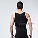 OrangeTag Men's Shaper Slimming shirt Elastic Sculpting Vest Black (XL)