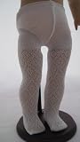 Diamond Pattern White Tights for 18 Inch Dolls Including the American Girl Line