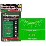 Trademark Poker Blackjack and Craps 2 Sided Layout 36-Inch x 72-Inch