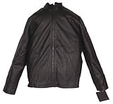 Kenneth Cole New York Take Cover Men's Black Leather Jacket (Medium, Black)