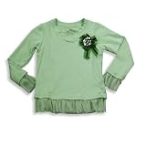 Flowers by Zoe - Girls Long Sleeve Top, Green