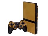 PlayStation 2 Slim Skin NEW GALLANT GOLD system skins faceplate decal mod PlayStation 2 Slim Skin NEW GALLANT GOLD system skins faceplate decal mod