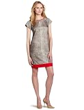 Kenneth Cole Women's Jumbo Snake Belly Print Mixed Panel Dress