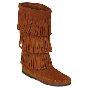 Calf Hi 3-Layer Fringe Boot
