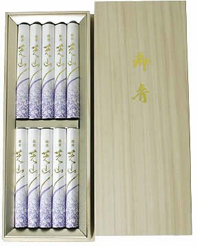 銘香芝山 桐箱短寸10把入(水引・表書き付)