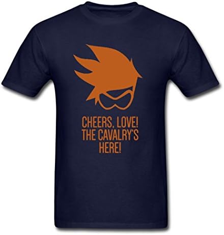 Lkui Overwatch Tracer Cheers Love Retail Men's T-Shirt Navy Small