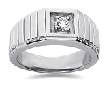0.25 CTW Men's Diamond Ring in Platinum