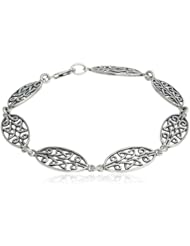 Celtic Design Oval Link Bracelet, 8"