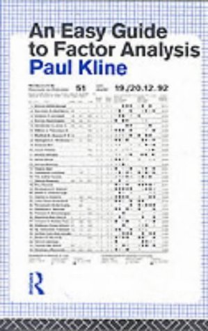 An Easy Guide to Factor Analysis by Kline, Paul (1993) Paperback