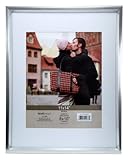 Capri 11-Inch by 14-Inch Metro Frame Matted for 8-Inch by 10-Inch Photo, Silver