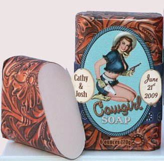 Dolce Mia Shootin' Cowgirl Ambery Lavender Natural Soap Bar 6 oz. (6 per order) Personalized Gift Favors