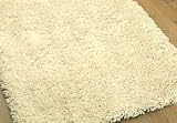 Ultra Shag Area Rug Carpet - Ivory - 3 Sizes Available
