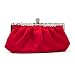 Satin Clutch, Red Evening Handbag, Gift Idea