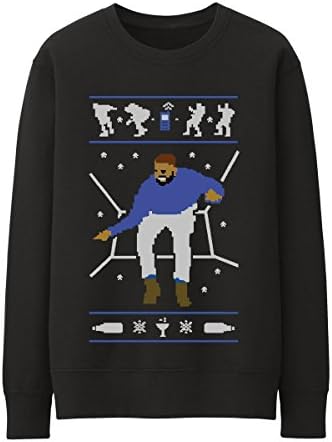 1-800 Hotline Bling Ugly Christmas Sweater Drake Unisex Xmas Sweatshirt (Medim, Black)