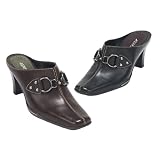 Aerosoles Cinchworm Leather High Heel Clog with Buckle by Aerosoles