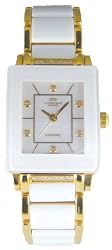 Oniss Women's Caprice Diamond Accented White Ceramic Watch #ON604-lg-wht