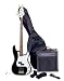 CSB-15 Electric Bass Guitar Pack (Black) with 15 Watt Amp and Accessories, Free Shipping