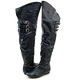Breckelle's Atlanta24 Thigh-High Boots Blue