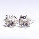 Pewterhooter Swarovski Crystal on Sterling Silver Stud Earrings with Gift Box