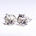 Pewterhooter Swarovski Crystal on Sterling Silver Stud Earrings with Gift Box