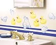 Wallies Duckies & Bubble Kids Decor Bath Cutouts Border