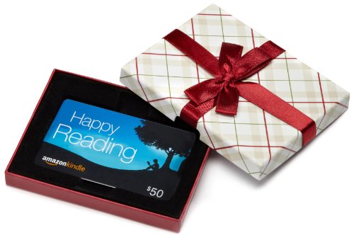 Amazon.com Plaid Gift Card Box  $50, Kindle Card Picture