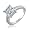 Bling Jewelry SterlingSilver 2.9 ct Princess CZ Engagement Ring - Size 6