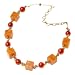 Sweet Honey Cubes Beaded Wire Collar Necklace