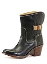 Frye, * Carmen Shortie - Style Number: 77841Shoe width Medium 2 &frac34;" Heel 7 &frac12;" Shaft Stacked wood heel/rubber tap The color grey is a olivey/brown grey -