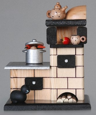 Christmas Smoker - Tiled Stove (8.3 inches)