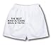 White Boxer Short with The best mind-altering drug is truth.