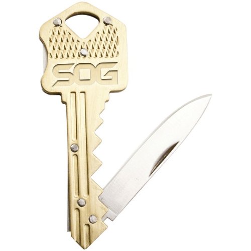 SOG Specialty Knives & Tools KEY102-CP Key Knife with Straight Edge Folding 1.5-Inch Stainless Steel Drop Point Blade, Satin Finish SOG Specialty Knives & Tools KEY102-CP Key Knife with Straight Edge Folding 1.5-Inch Stainless Steel Drop Point Blade, Satin Finish