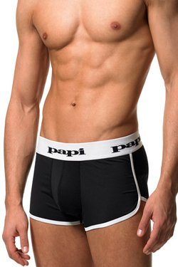 Papi Cool Jersey Gym Short Brief for Men - BLACK