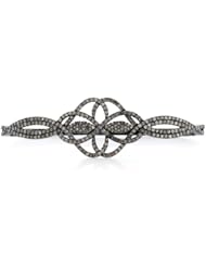 Diamond Pave Palm Bracelet Sterling Silver Fashion Party Jewelry
