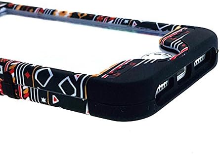 Apple iPhone 5/iPhone 5s case, Hybrid Rocker Series, 2 in 1 Soft&amp;Hard Rubber Hybrid Rocker CaseFor iPhone 5&amp; iPhone 5s (Tribal Mali/Black)