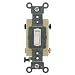 Leviton 54504-2W 15-Amp, 120/277-Volt, Toggle Framed 4-Way AC Quiet Switch, Commercial Grade, Grounding, White