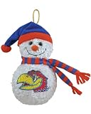 Champion Treasures NCAA Kansas Jayhawks Plush Snowman Ornament