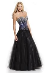 A-line Beaded Crystals Lace Applique Crystal Chiffon/Taffeta/Tulle Quinceanera Dress 