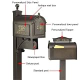 Antique mail box - Aluminum Antique mail box White 9.625'' x 13'' x 20.375''